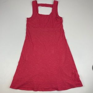 Horny Toad Size S Malena Sleeveless Dress Scoop Neck Pink Organic Cotton Blend